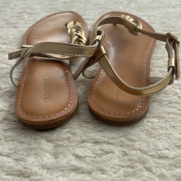 Old Navy Gold Braided Sandals, sz 8 - Picture 3 of 4